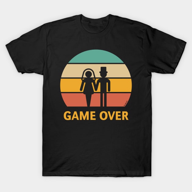 Game Over / Sunset (Stag Party / Hen Night) T-Shirt by MrFaulbaum